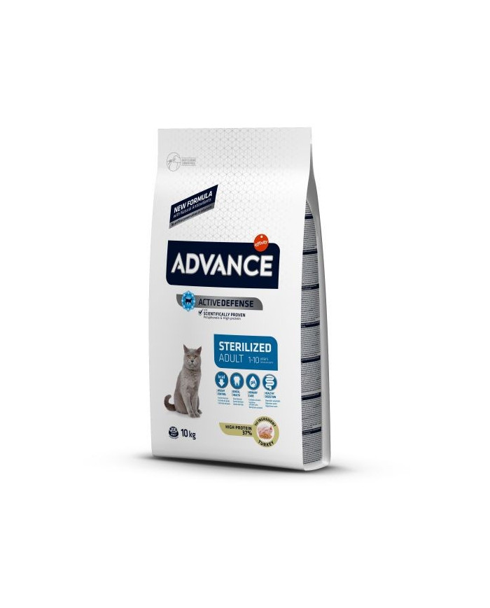 Ração Seca Advance Adult Sterilized Turkey & Barley Cat 10Kg