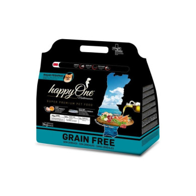 Ração Seca HappyOne Mediterraneum Cão Adulto Raças Pequenas Sardinha 7Kg