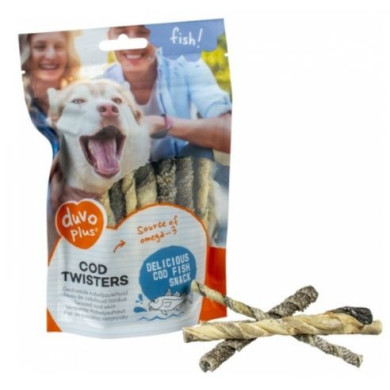 Twisters De Bacalhau Para Cão 100g