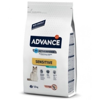 Ração Seca Advance Adult Sterilised Sensitive Salmon & Barley Cat 3Kg