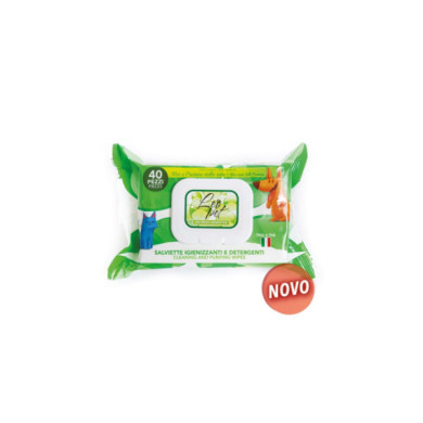 TOALHETES HÚMIDOS "LEOPET" - ALOÉ 40 unid