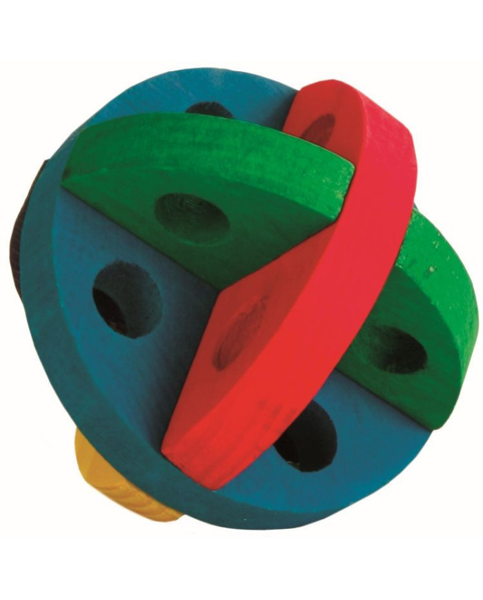 BOLA EM MADEIRA P/ SNACKS (ROEDORES)