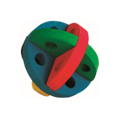 BOLA EM MADEIRA P/ SNACKS (ROEDORES)