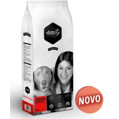 AMITY - Ração cão de frango e arroz 15 KGS Premium