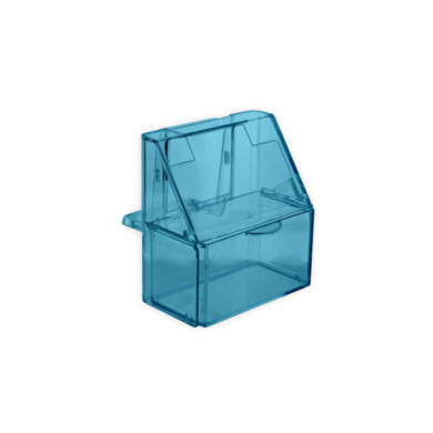 Comedouro Cristal Com Gaveta AZUL