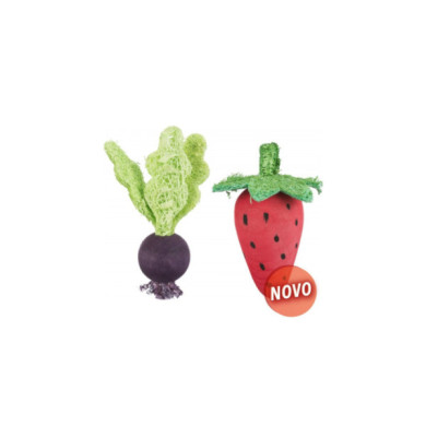 MORANGO E BETERRABA EM MADEIRA/LUFA (2 UNIDADES)