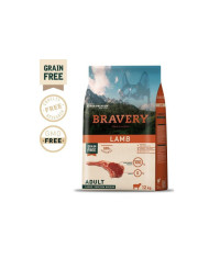 Ração Seca Bravery Adult Grain Free Medium-Large Lamb 4Kg