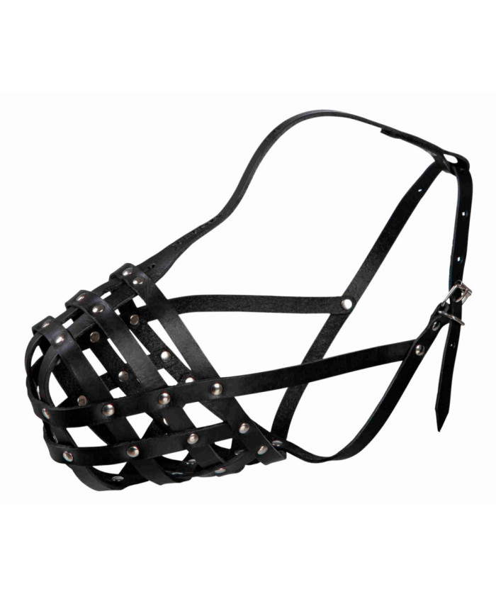 Açaime em Pele "JULIUS K-9" (Preto) - Tamanho L-XL