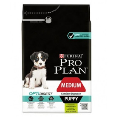 Ração Seca Purina Pro Plan Puppy Medium Sensitive Digestion OPTIDigest Lamb Dog 12Kg