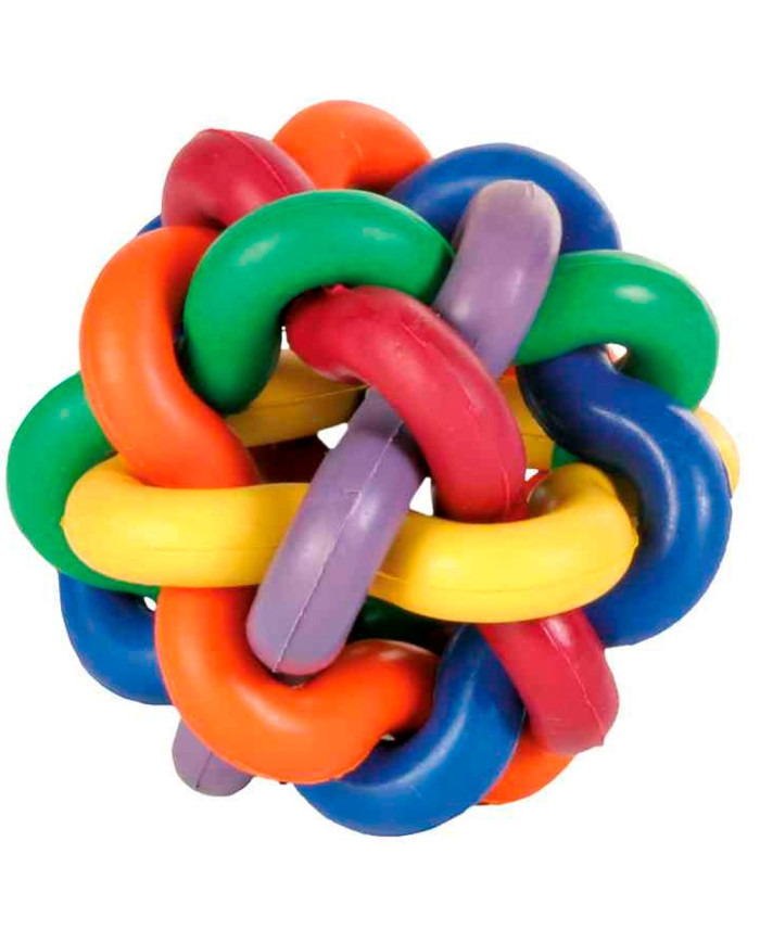 BOLA EM BORRACHA ENTRELAÇADA 10cm