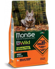 Ração Seca Monge Dog BWILD Grain Free Duck & Potatoes 2,5kg