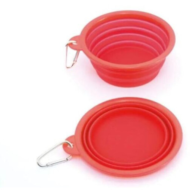 Gamela p/viagem 250ml vermelho