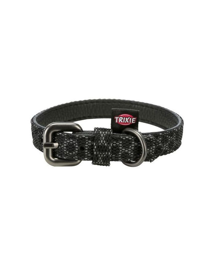 Coleira "NIGHT REFLECT" (S-M) 30-40cm / 20mm (PRETO)