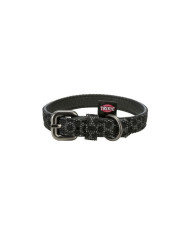 Coleira "NIGHT REFLECT" (S-M) 30-40cm / 20mm (PRETO)