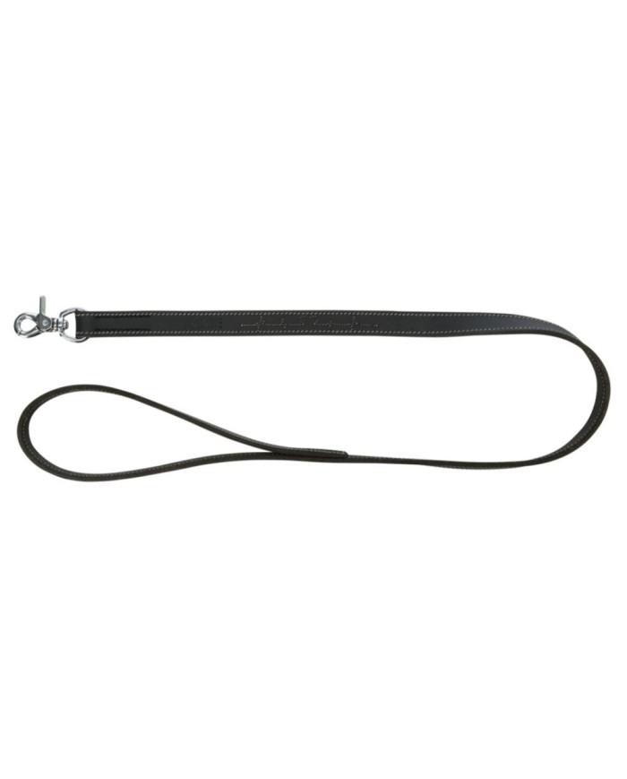 Trela "Rustic Heartbeat"couro M-L 1mt / 20mm (preto)