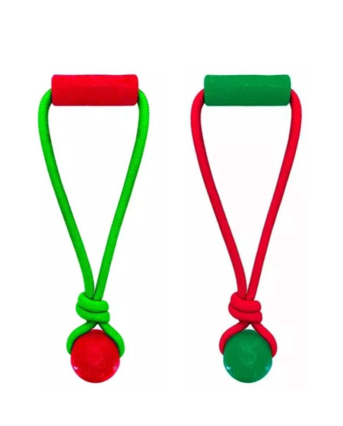 Kong Holiday Dog Jaxx Brights Tug W / ball M