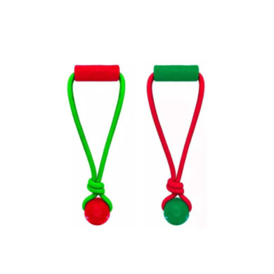 Kong Holiday Dog Jaxx Brights Tug W / ball M