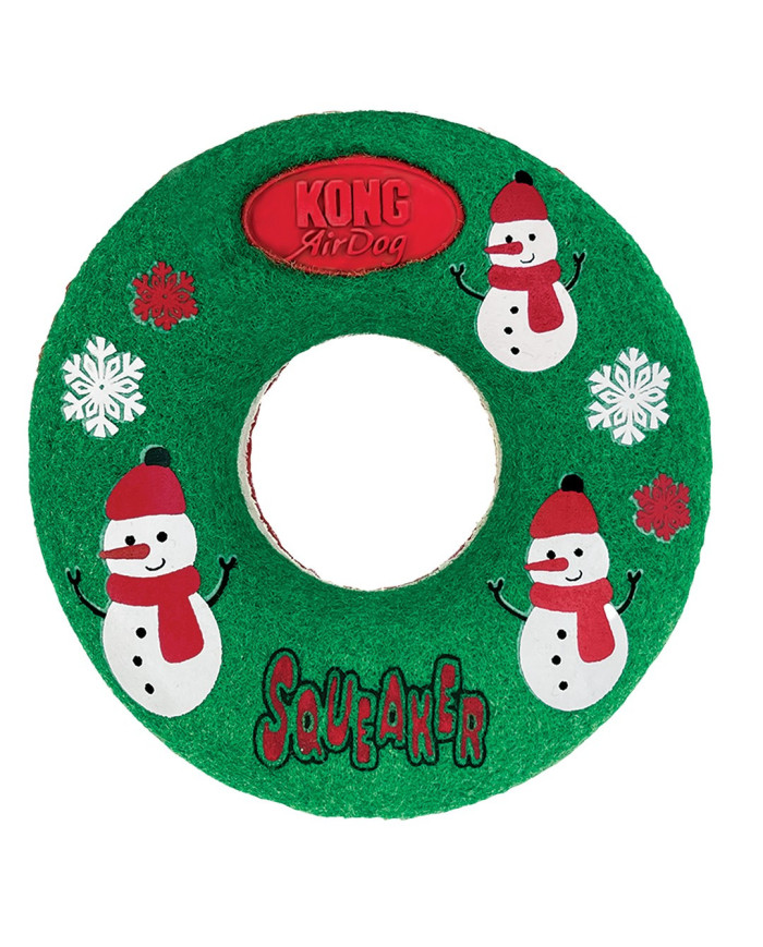 Kong Holiday Dog Airdog Squeaker Donut M