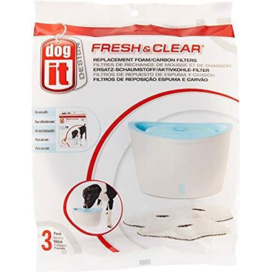 Bebedouro Filtros de reposição espuma e carvão Mini 3 unid