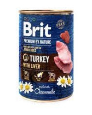 Brit Blue Premium Nature Cão Júnior Peru com Fígado Molhado (Lata) 800g