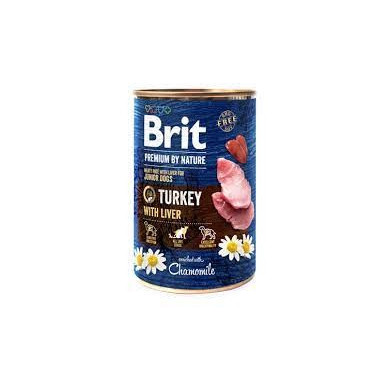 Brit Blue Premium Nature Cão Júnior Peru com Fígado Molhado (Lata) 800g
