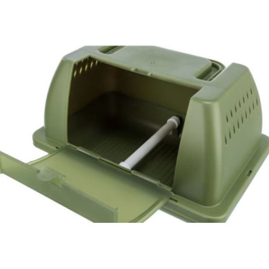 Transportadora Verde Com Poleiro Para Pequenos Animais 24X13X16Cm