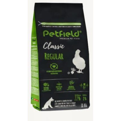 Ração Petfield Classic Regular Para Cão 18 Kg