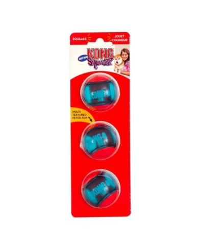 KONG Squeezz Action Red Small 3pk x 1