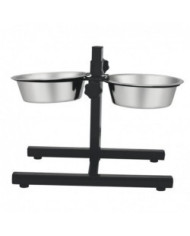 Comedouro duplo com suporte regulável 2x1.8L