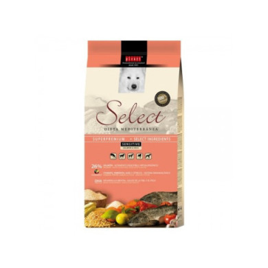 Raçao Cão PICART SELECT CÃO ADULTO SENSITIVE - SALMÃO E ARROZ 3 kgs