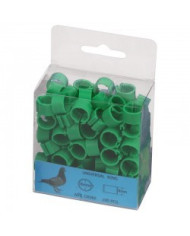 Anilha plastico 8mm pombos verde