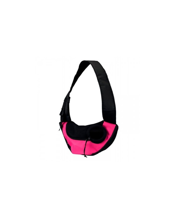 MOCHILA TRANSPORTADORA "SLING" 50x25x18 CM (ROSA/PRETO)